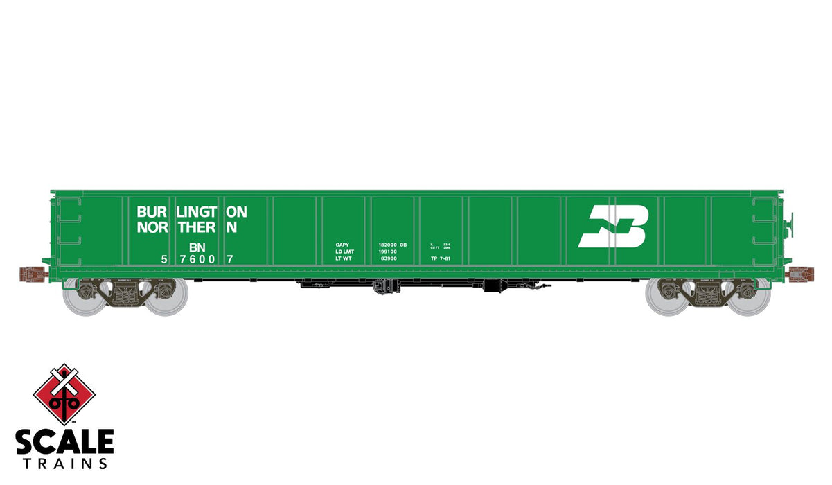 ScaleTrains Kit Classics 1170 Havelock Shops 52'6" Gondola Burlington Northern BN 576007