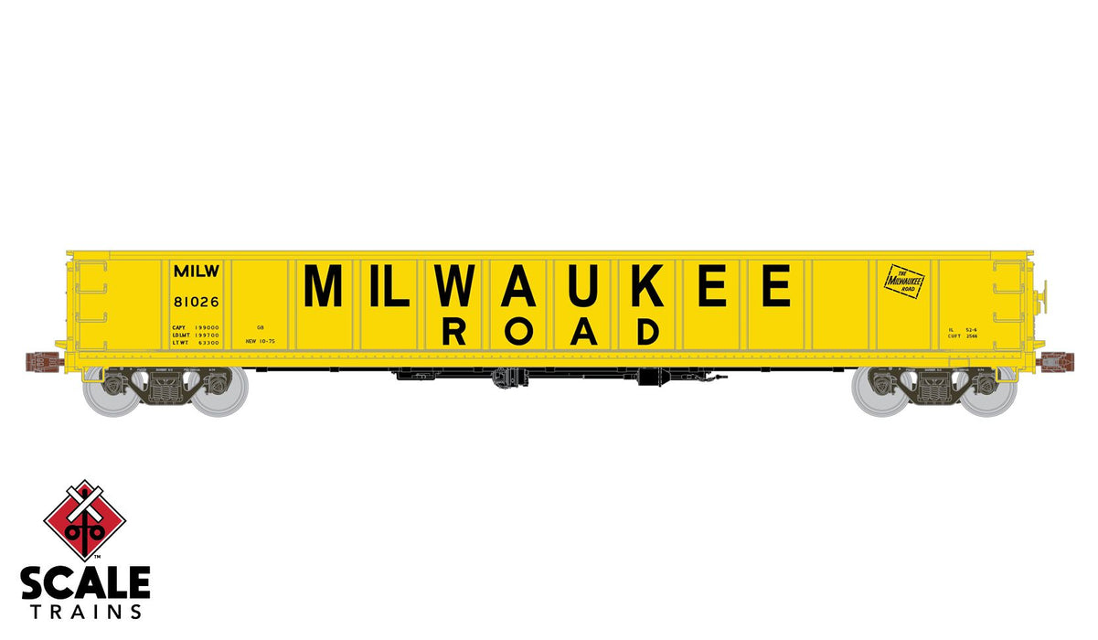ScaleTrains Kit Classics 1176 Havelock Shops 52'6" Gondola Milwaukee Road MILW 81026