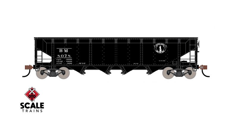 ScaleTrains Kit Classics 1201 70 Ton 4 Bay Open Hopper Boston & Maine BM 8557