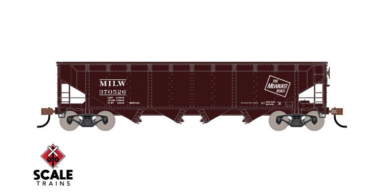 ScaleTrains Kit Classics 1212 70 Ton 4 Bay Open Hopper Milwaukee Road MILW 370526