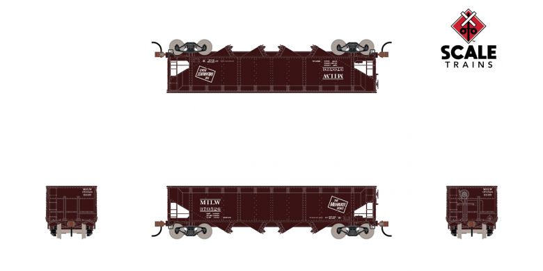 ScaleTrains Kit Classics 1214 70 Ton 4 Bay Open Hopper Milwaukee Road MILW 370543