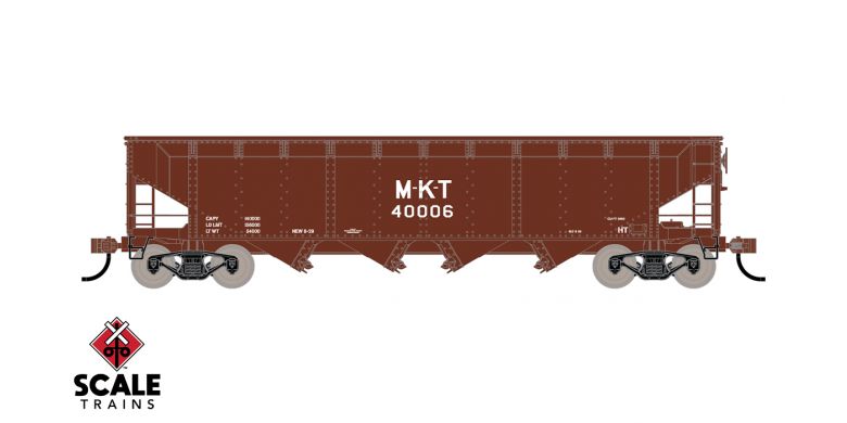 ScaleTrains Kit Classics 1215 70 Ton 4 Bay Open Hopper Missouri-Kansas-Texas MKT 40006