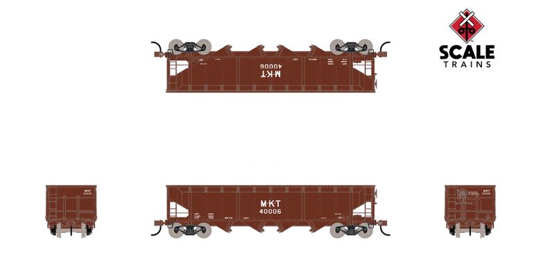 ScaleTrains Kit Classics 1217 70 Ton 4 Bay Open Hopper Missouri-Kansas-Texas MKT 40042