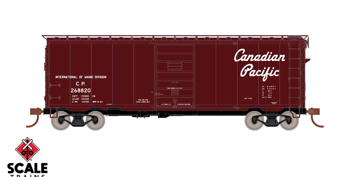ScaleTrains Kit Classics 1224 HO Scale PS-1 Boxcar Canadian Pacific CP ...