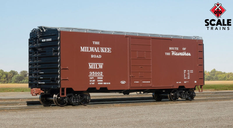 ScaleTrains Kit Classics 1233 HO Scale PS-1 Boxcar Milwaukee Road MILW 35002