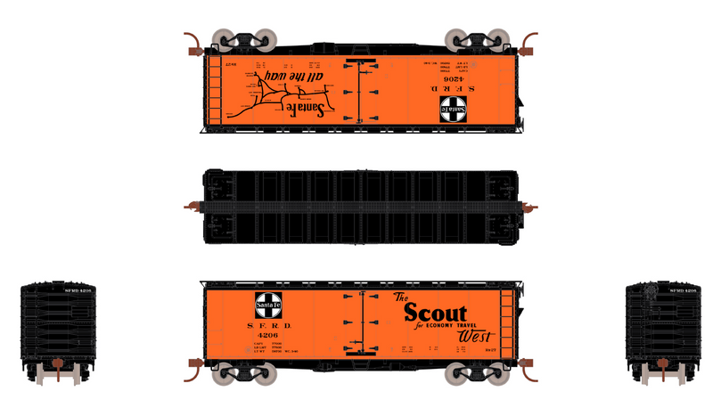 ScaleTrains Kit Classics 1249 40' Steel Reefer Santa Fe ATSF 4214