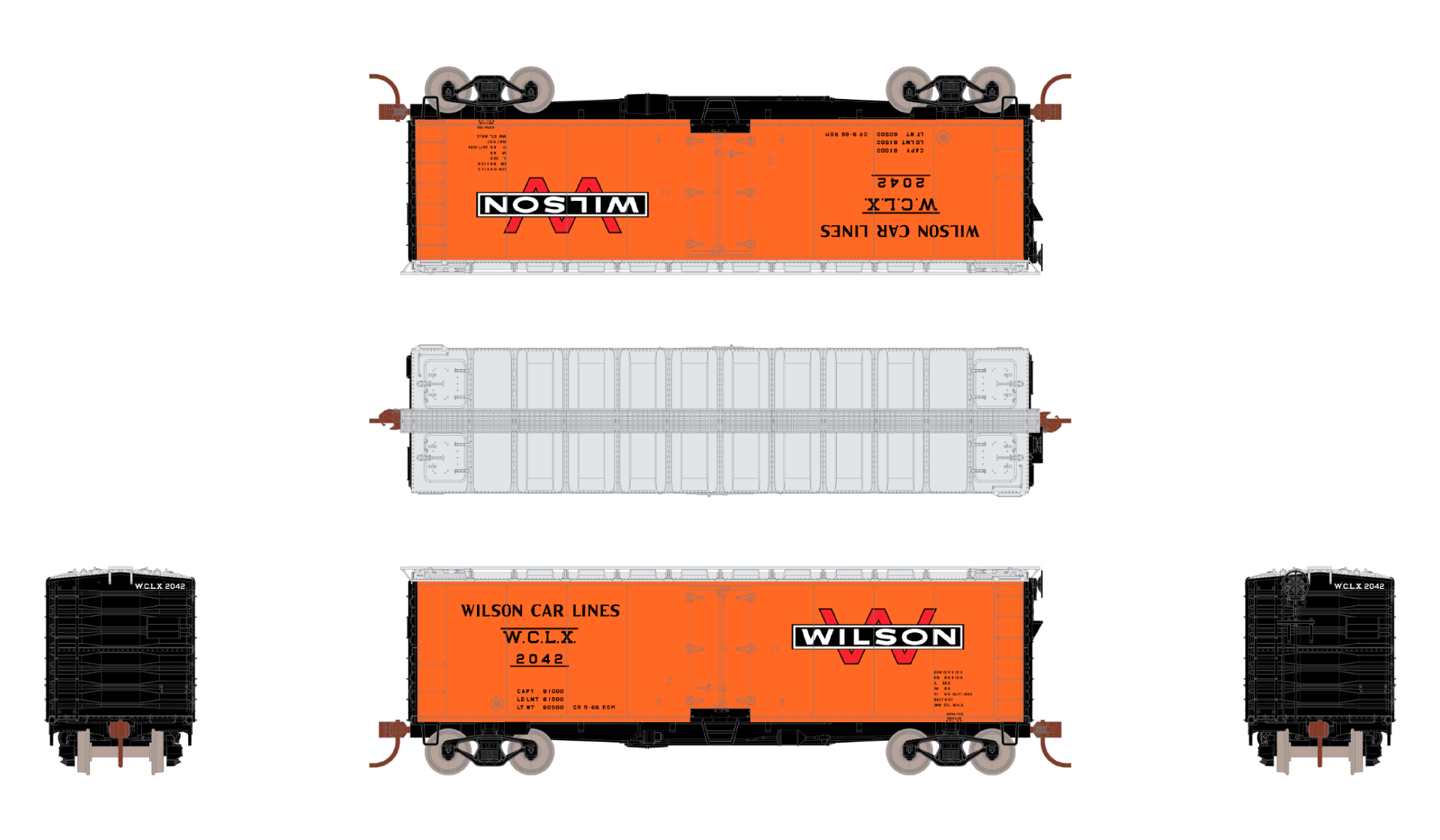 ScaleTrains Kit Classics 1264 40' Steel Reefer Wilson Car Lines WCLX 2