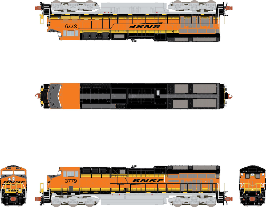 ScaleTrains Operator 10965 N Scale GE ET44C4 Tier 4 Diesel "Heritage III" 3815 with DCC
