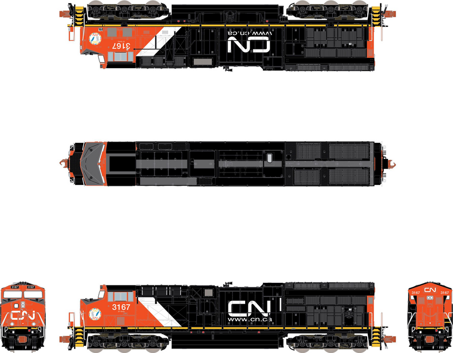 ScaleTrains Operator 10967 N Scale GE ET44AC Tier 4 Diesel "Aboriginal Affairs" CN 3167