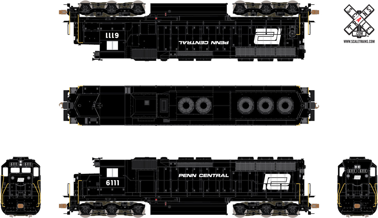 ScaleTrains Operator 11182 HO Scale EMD SD45 Penn Central PC 6137 DCC Sound