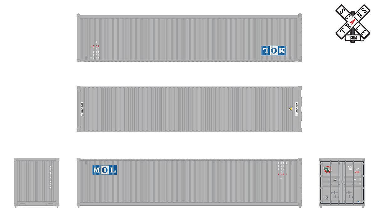 ScaleTrains Operator 11234 HO Scale CIMC 40' Container Mitsui OSK Lines "MOL" MOFU 682505