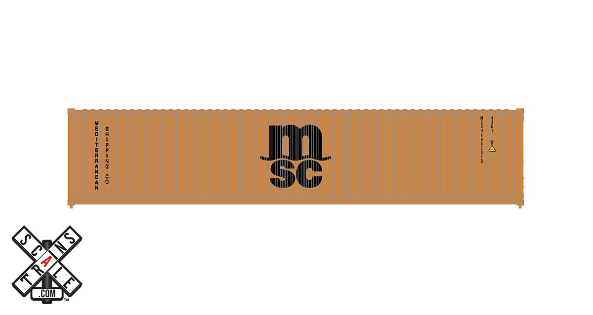 ScaleTrains Operator 11235 HO Scale 40' CIMC Container Mediterranean Shipping Company MSCU 484393