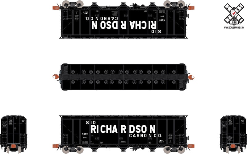 ScaleTrains Rivet 32109 N Scale 5750 Carbon Black Sid Richardson SRCX 914