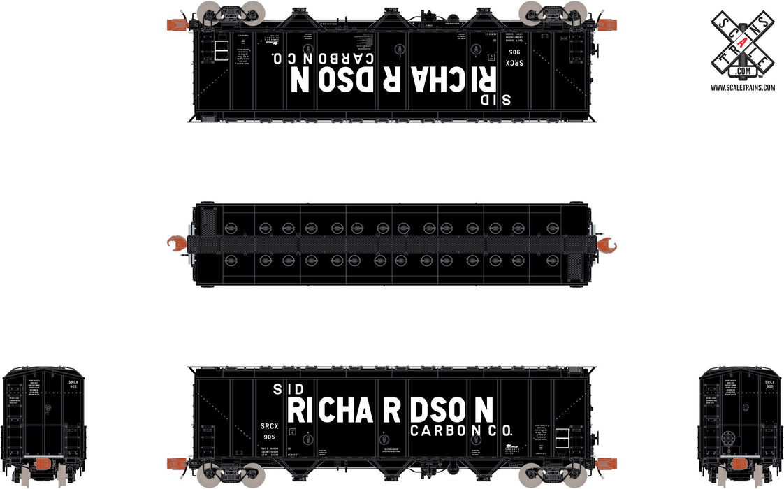 ScaleTrains Rivet 32112 N Scale 5750 Carbon Black Sid Richardson SRCX 912