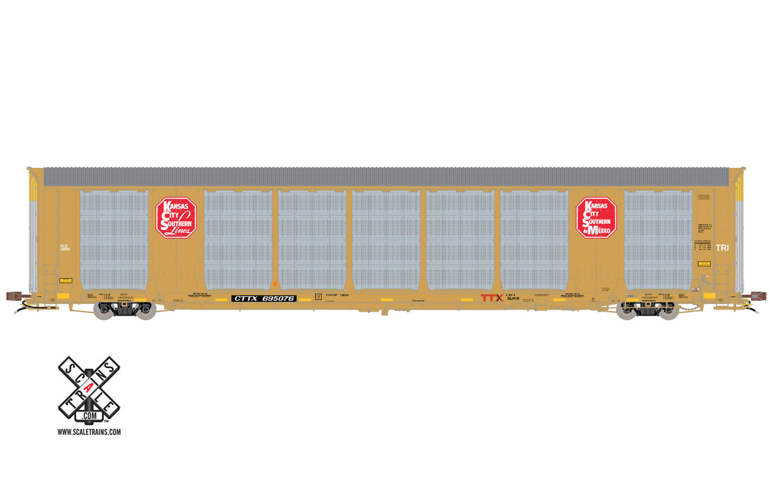 ScaleTrains Rivet 32764 HO Scale Gunderson Multi-Max Autorack Kansas City Southern KCS/CTTX 695150