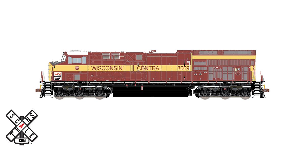 ScaleTrains Rivet 33183 HO Scale GE ET44AC Tier 4 GEVo Diesel WC Heritage CN 3069 LokSound