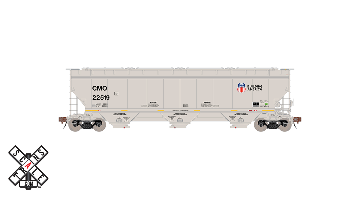 ScaleTrains Rivet 33309 HO Scale Gunderson 5188 Covered Hopper Union Pacific UP/CMO 22797