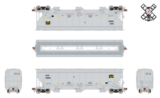 ScaleTrains Rivet 33323 HO Scale Gunderson 5188 Covered Hopper Iowa Interstate IAIS 4049