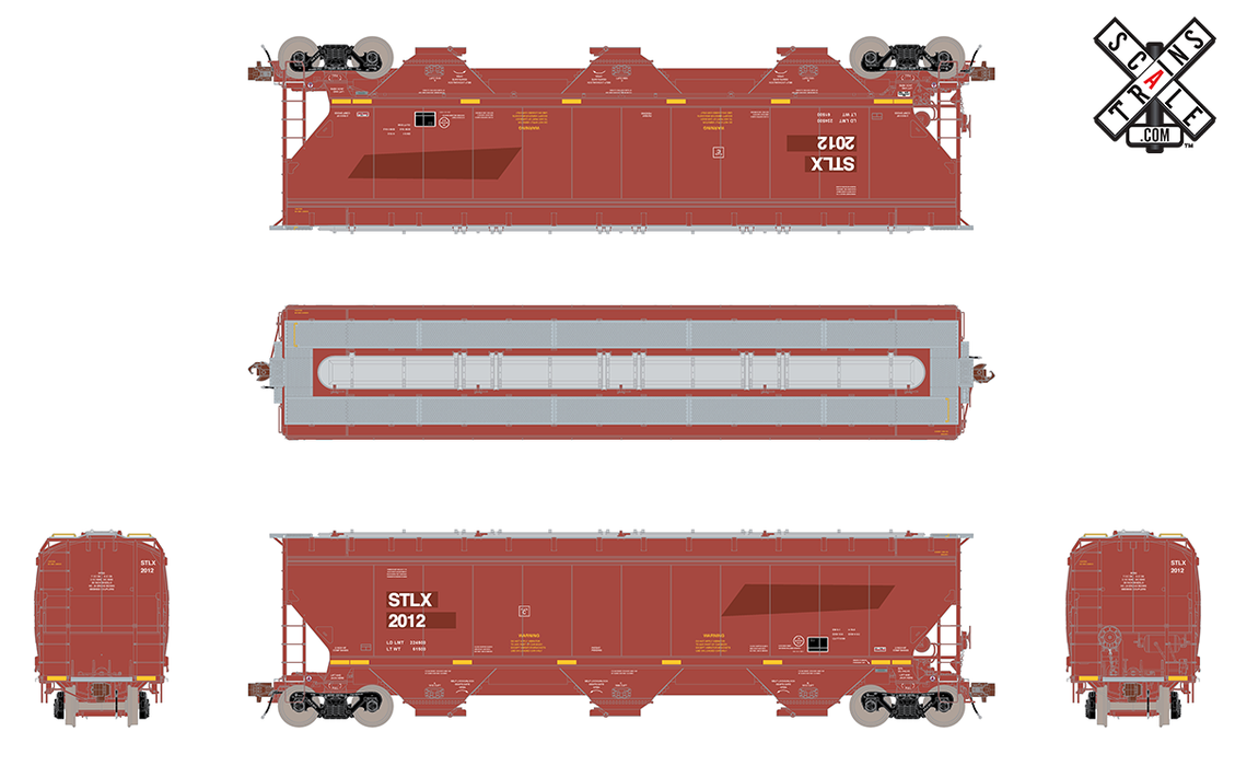 ScaleTrains Rivet 33339 HO Scale Gunderson 5188 Covered Hopper ex-BNSF STLX 2059
