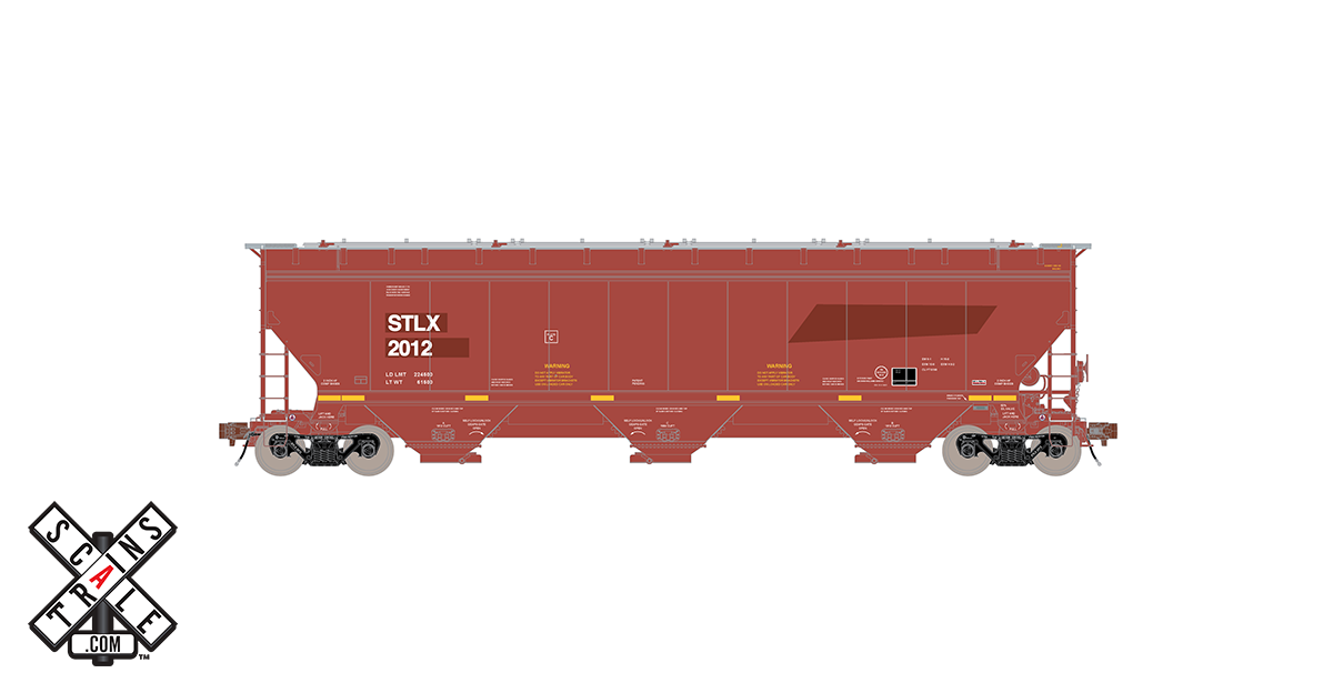 ScaleTrains Rivet 33339 HO Scale Gunderson 5188 Covered Hopper ex-BNSF STLX 2059