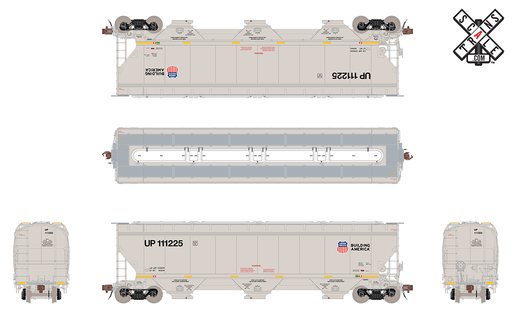 ScaleTrains Rivet 33344 HO Scale Gunderson 5188 Covered Hopper Union Pacific UP 111350