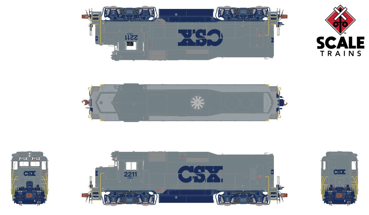 ScaleTrains Rivet 33359 HO Scale EMD GP30 CSX/Stealth “G” 2211ScaleTrains Rivet 33359 HO Scale EMD GP30 CSX/Stealth “G” 2211