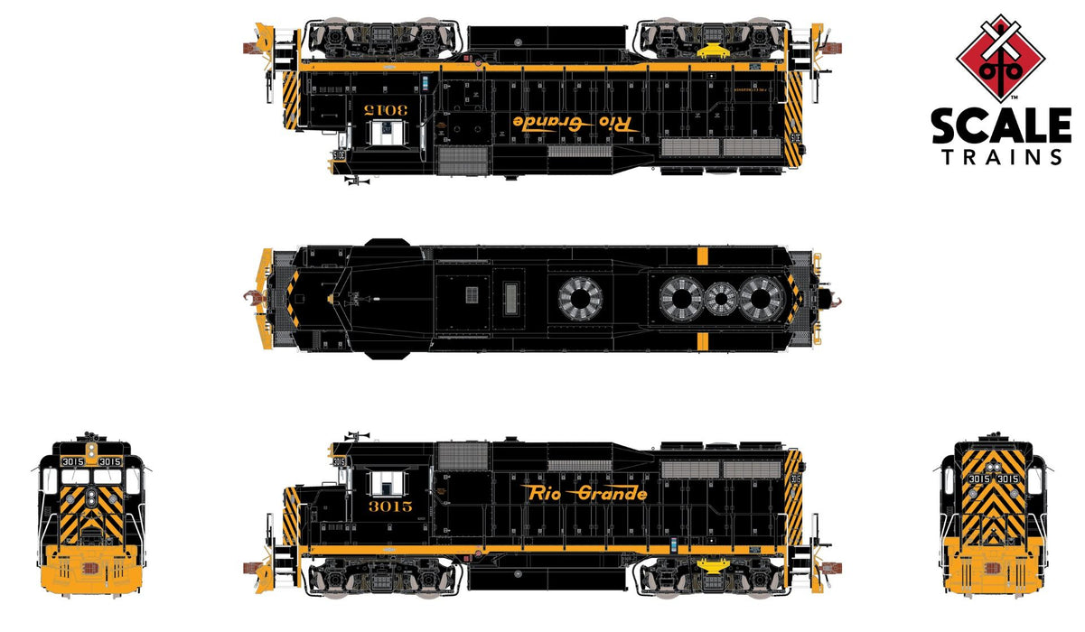 ScaleTrains Rivet 33368 HO Scale EMD GP30 Rio Grande "Small" D&RGW 3015 DCC LokSound