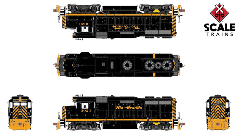 ScaleTrains Rivet 33373 HO Scale EMD GP30 Rio Grande "Small" D&RGW 3023