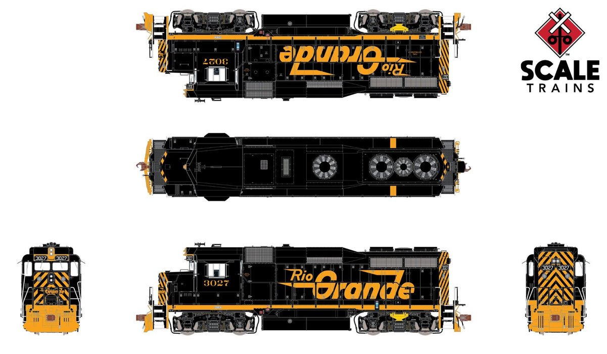 ScaleTrains Rivet 33377 HO Scale EMD GP30 Rio Grande "Large" D&RGW 3027