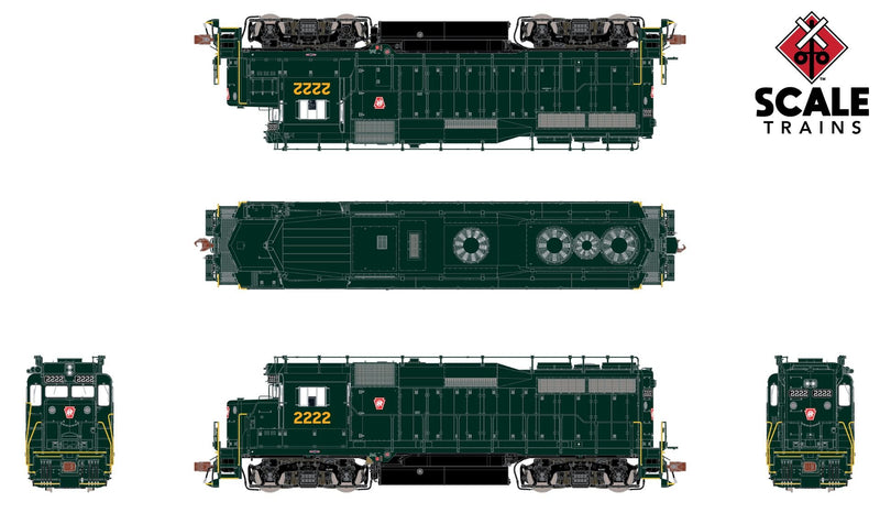 ScaleTrains Rivet 33393 HO Scale EMD GP30 Pennsylvania PRR 2208