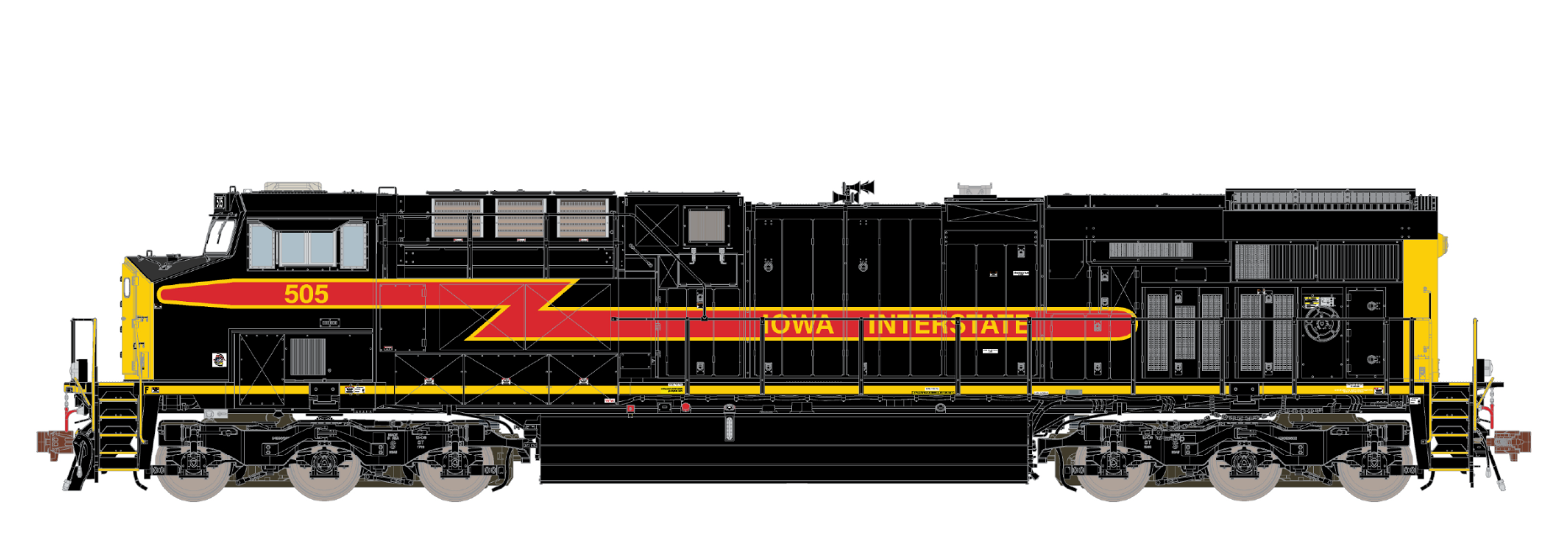 ScaleTrains Rivet 33606 HO Scale GE ES44AC Iowa Interstate IAIS 508 DCC & Sound