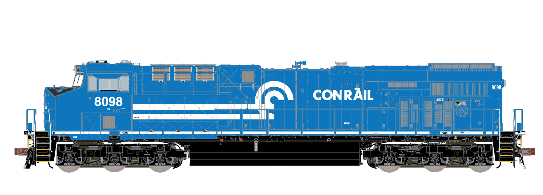 ScaleTrains Rivet 33612 HO Scale GE ES44AC Conrail Norfolk Southern NS ...