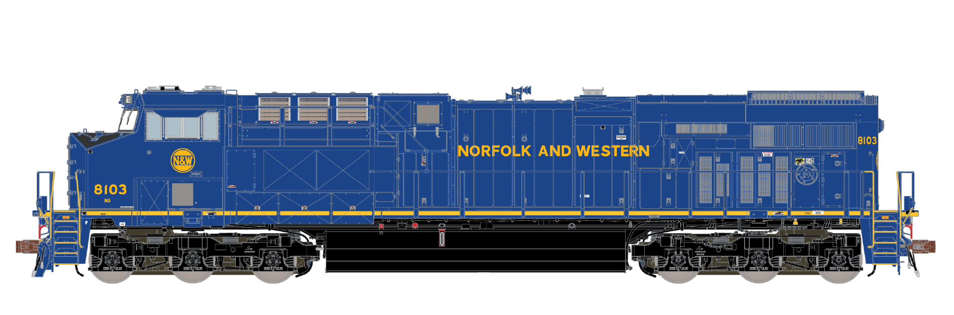 ScaleTrains Rivet 33618 HO Scale GE ES44AC Norfolk & Western Norfolk Southern NS 8103 DCC & Sound