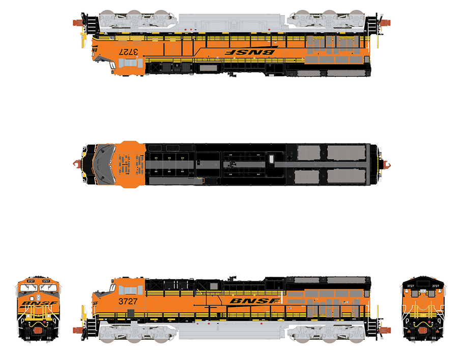 ScaleTrains Rivet 33623 N Scale GE ET44 Tier 4 Diesel "Heritage III" BNSF 3727