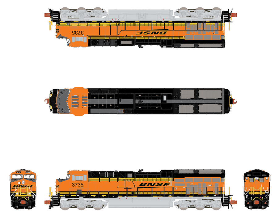 ScaleTrains Rivet 33630 N Scale GE ET44 Tier 4 Diesel "Heritage III" BNSF 3739 DCC & Sound
