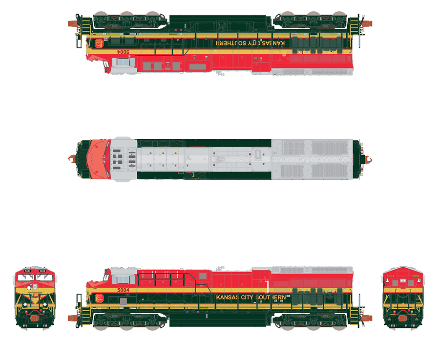 ScaleTrains Rivet 33652 N Scale GE ET44 Tier 4 Diesel "Southern Belle" KCS 5004 DCC & Sound
