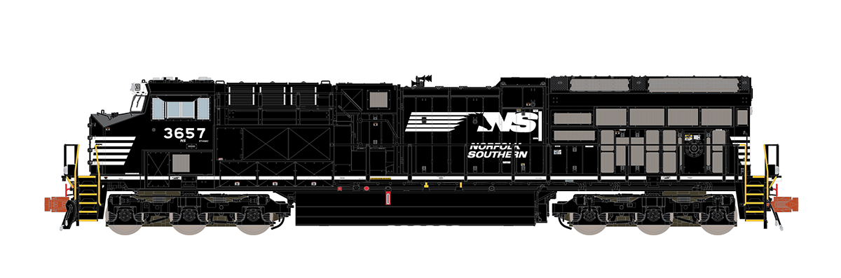 ScaleTrains Rivet 33662 N Scale GE ET44 Tier 4 Diesel "Horsehead" NS 3667 DCC & Sound