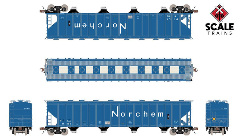 ScaleTrains Rivet 33675 HO Scale PS-2 5820 Covered Hopper Pullman Transport PLCX 41079