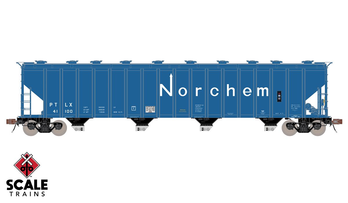 ScaleTrains Rivet 33676 HO Scale PS-2 5820 Covered Hopper Pullman Transport PLCX 41185