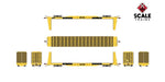 ScaleTrains Rivet 38379 HO Scale BSC F68AH Bulkhead Flatcar "Yellow" TTPX 81127