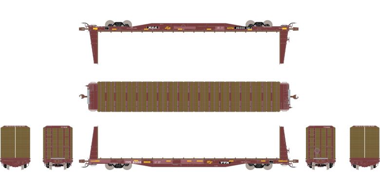 ScaleTrains Rivet 38382 HO Scale BSC F68AH Bulkhead Flatcar "TT Patched" TTPX 80098