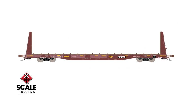 ScaleTrains Rivet 38382 HO Scale BSC F68AH Bulkhead Flatcar "TT Patched" TTPX 80098