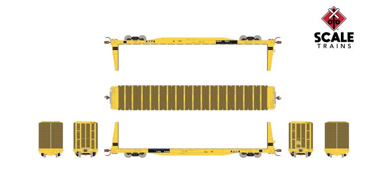 ScaleTrains Rivet 38387 HO Scale BSC F68AH Bulkhead Flatcar "Speed" TTPX 81166