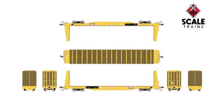 ScaleTrains Rivet 38388 HO Scale BSC F68AH Bulkhead Flatcar "Speed Patched" TTPX 81171
