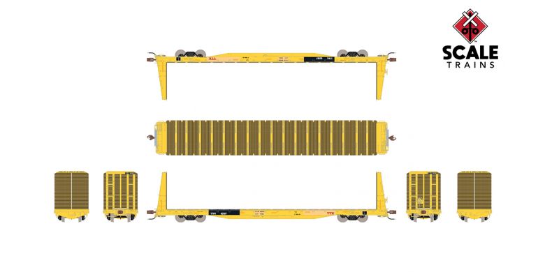 ScaleTrains Rivet 38390 HO Scale BSC F68AH Bulkhead Flatcar "Red Logo" TTPX 80987