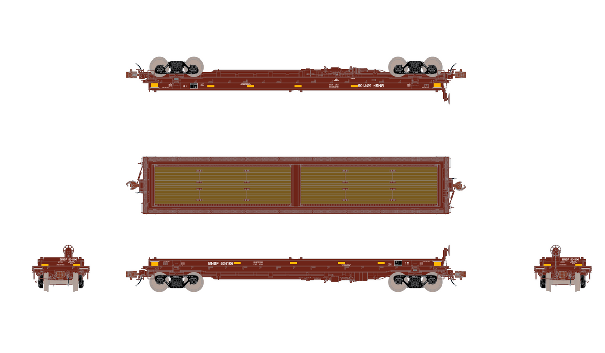 ScaleTrains Rivet 38403 HO Scale Thrall 48' Coil Steel Car BNSF "Wedge" 534110