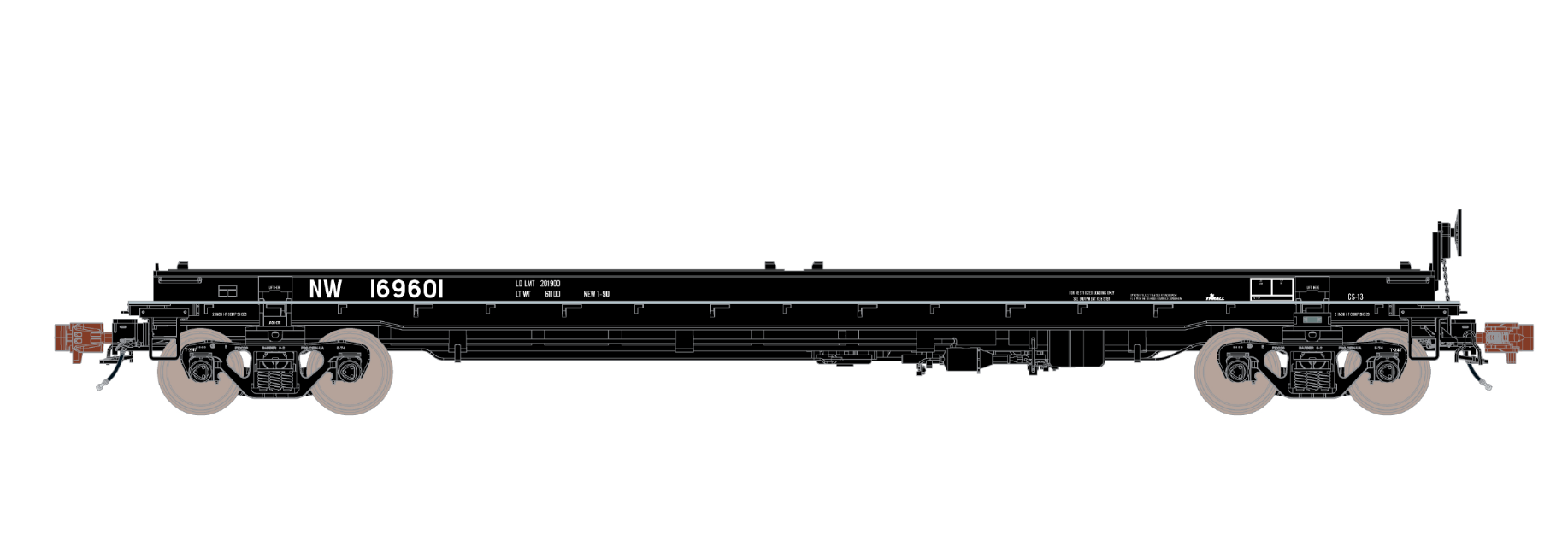 ScaleTrains Rivet 38422 HO Scale Thrall 48' Coil Steel Car NS 169649