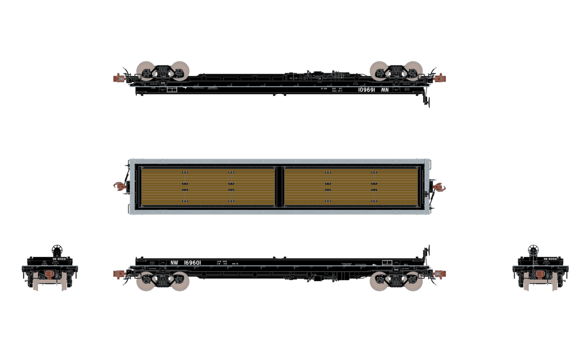 ScaleTrains Rivet 38424 HO Scale Thrall 48' Coil Steel Car NS 169672