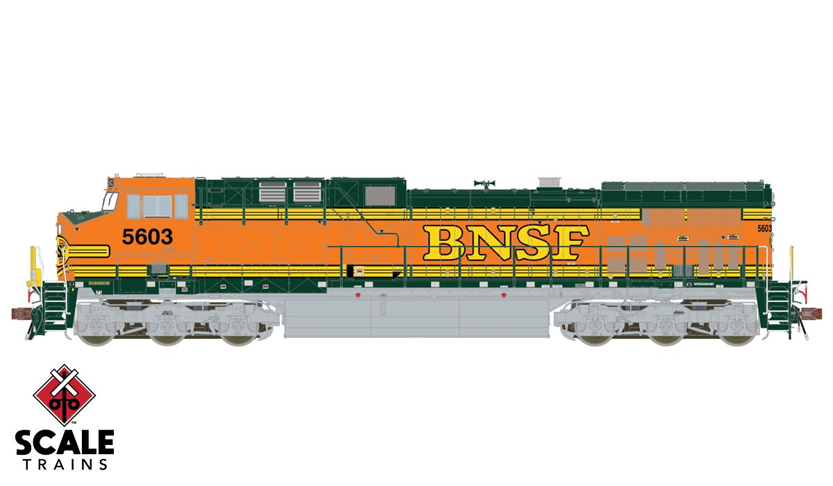 ScaleTrains Rivet 38434 HO Scale GE AC4400CW Diesel "Heritage II" BNSF 5635