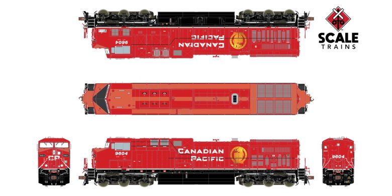 ScaleTrains Rivet 38446 HO Scale GE AC4400CW Diesel Canadian Pacific CP 9652